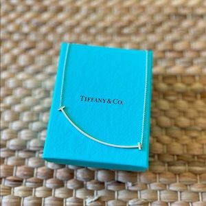 Tiffany & Co. Silver Large T Smile Necklace